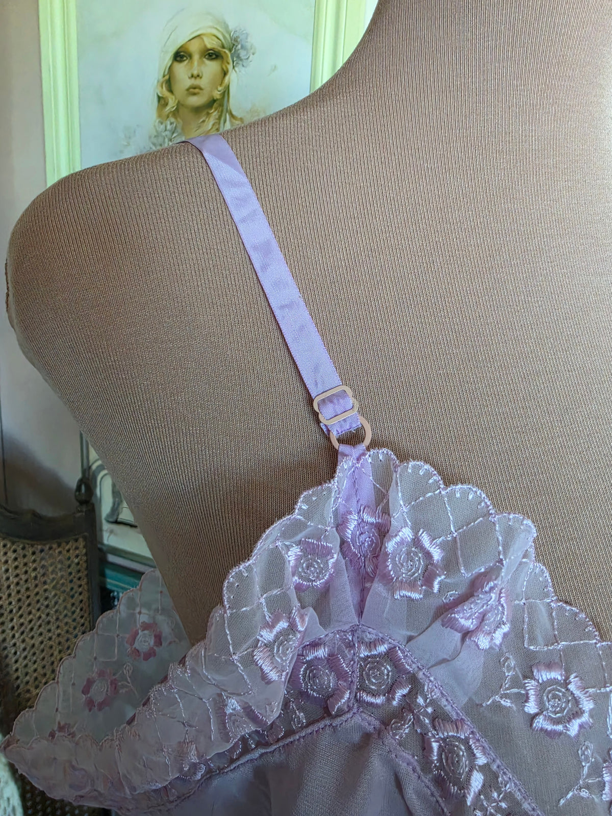Vintage 1960s Dawn Garments Dreamy Lilac Lingerie Set - size 6-8