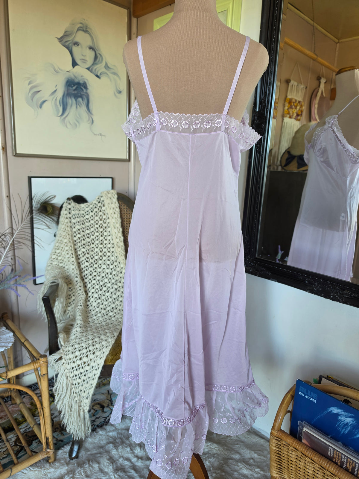 Vintage 1960s Dawn Garments Dreamy Lilac Lingerie Set - size 6-8