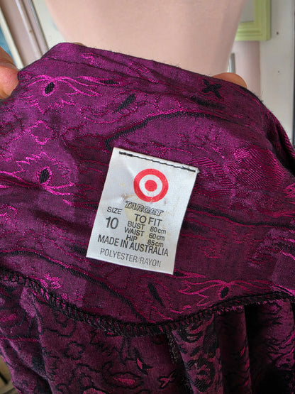 Vintage circa 1980s Target Metallic Disco Plum Blazer - size 8-10