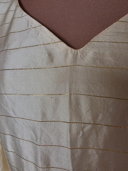 Vintage circa 1960s Buttermilk and Gold Princess Mini Dress - size 4-6