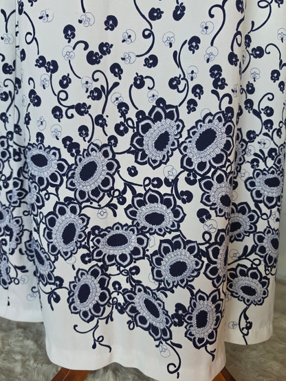 Vintage circa 1970s Fifi Sydney Bohemian Pansy & Sunflower A-Line Maxi Skirt - 6-8