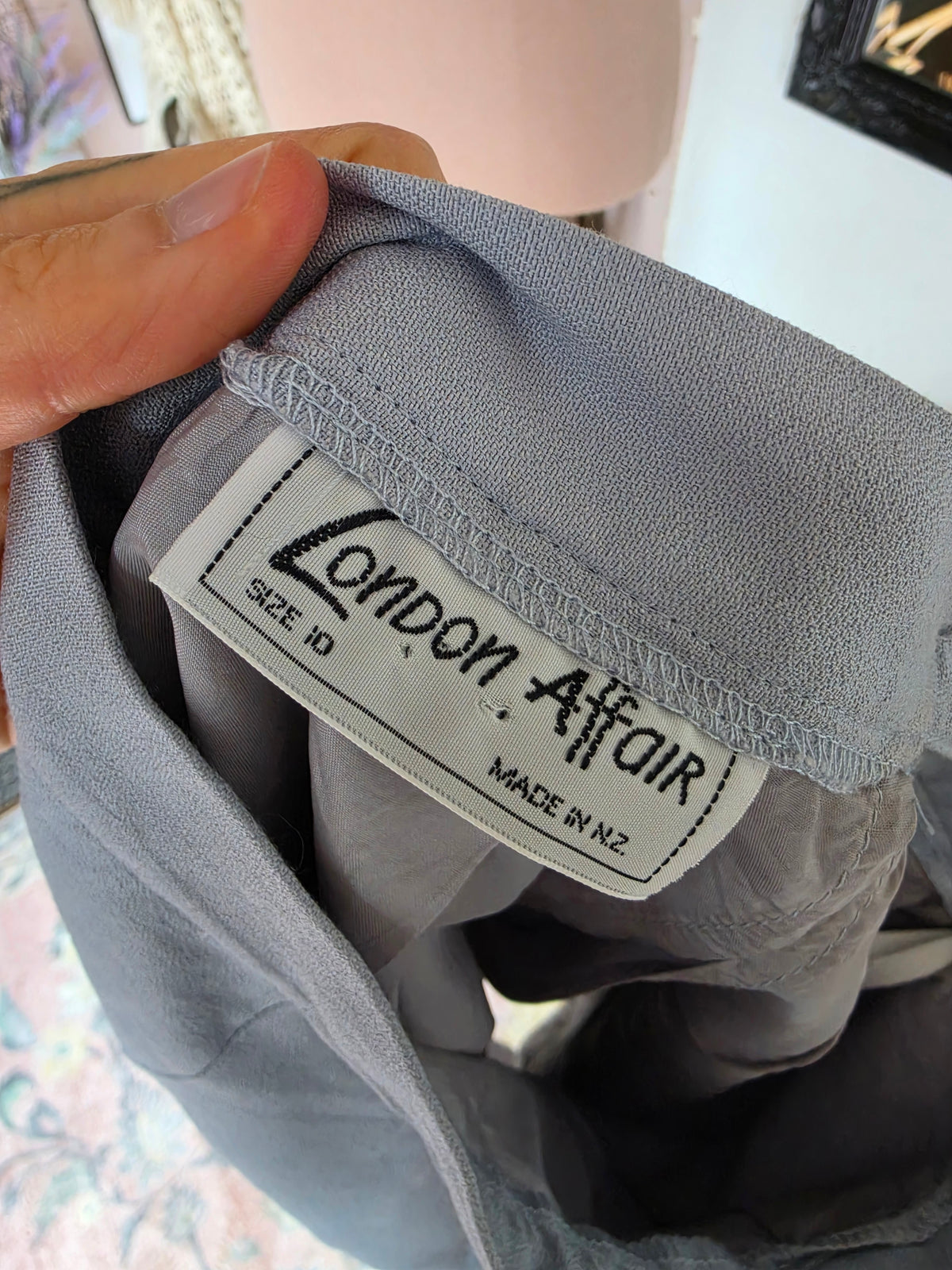 Vintage 1970s London Affair Pastel Blue Mini Skirt - size 8