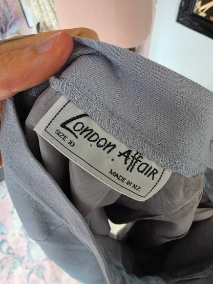 Vintage 1970s London Affair Pastel Blue Mini Skirt - size 8