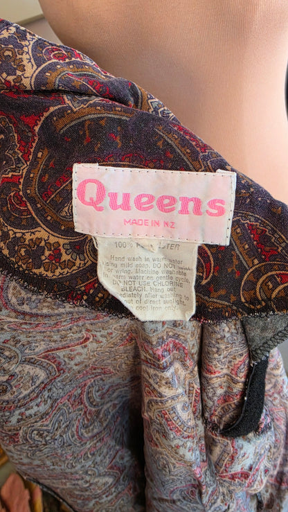Vintage circa 1980s Queens Bohemian Cropped Top - size 6-8
