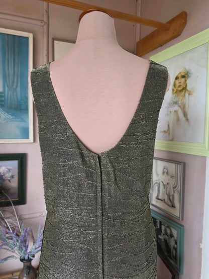 Vintage 1980s Jaki K Sydney Gold Dust Shimmer Gown - size 12